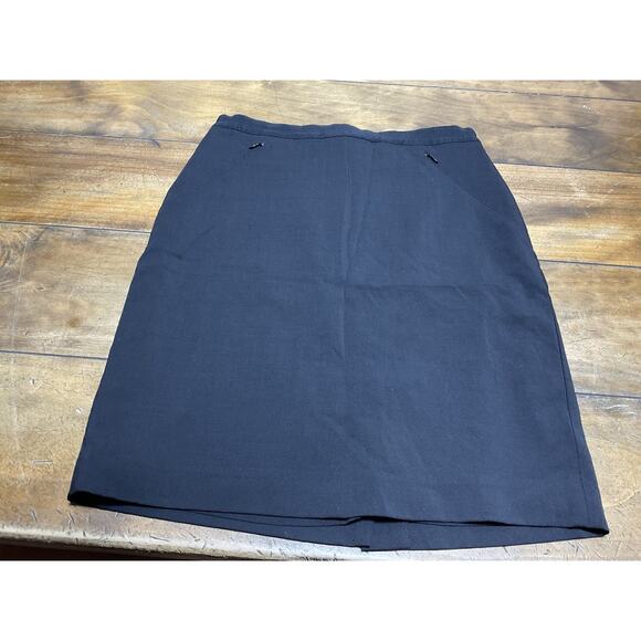 Club Monaco Women's Knee Length Pencil Skirt Wool Blend Black Size 6 - Picture 5 of 10